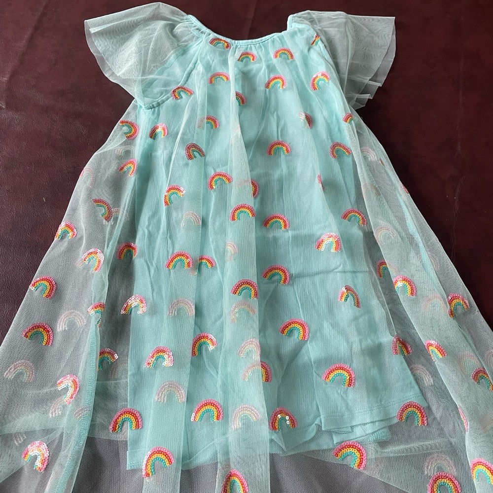 Little girls rainbow/tulle dress